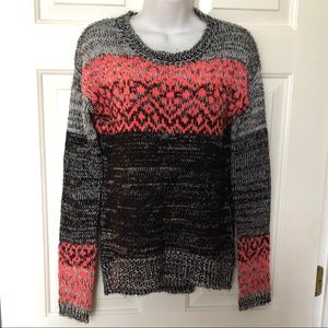 Aeropostale Lightweight Multi-Colored Knit Crewneck Sweater Size XS